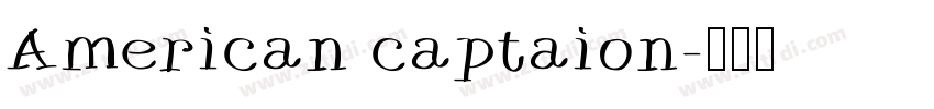 American captaion字体转换